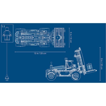 Lego set Technic heavy duty forklift LE42079-2